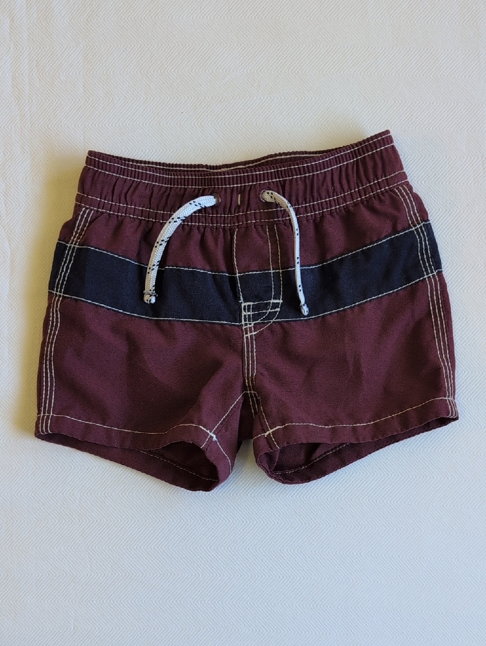 babyGap colorblock swim trunks maroon navy blue 6-12 months baby boy